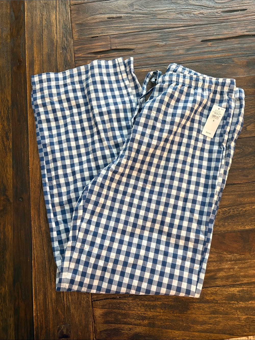 GAP Blue and White Gingham Women's Pajama Pants